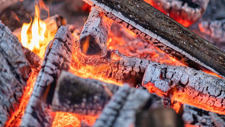 Почему при сжигании дров образуется то зола, то угли?