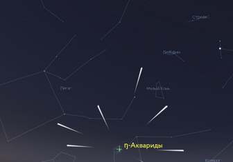 В ночь с 5 на 6 мая в Москве можно будет наблюдать звездопад