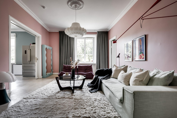 Розовый + серый в интерьере 25+ проектов ELLEDECORATION