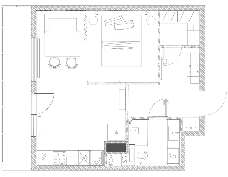 «Малахитовая шкатулка»: квартира 35 м² в новостройке