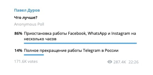 Как масштабный сбой в соцсетях рассмешил Дурова, сыграл на руку России и посадил людей за шахматы