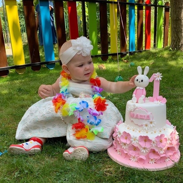 Как Лера Кудрявцева отметила первый день рождения дочери
