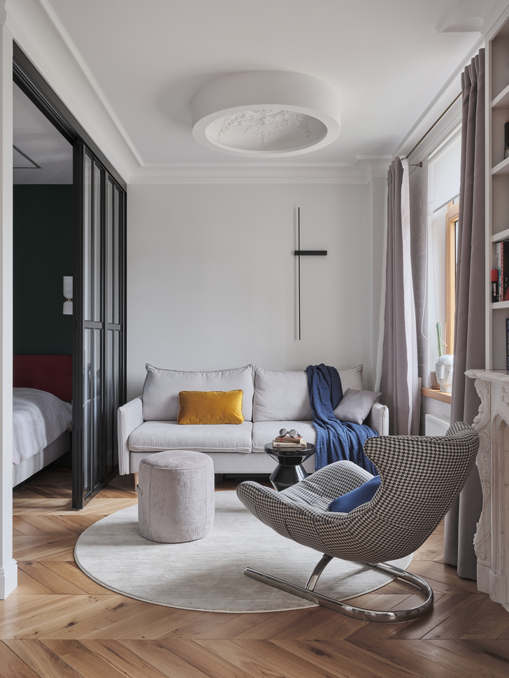 Квартира 48,4 м² в парижском стиле на берегу Невы