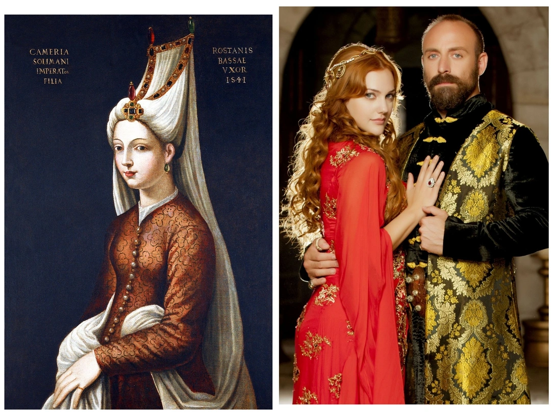 Портрет Хюррем Хасеки-султан; кадр из сериала «Великолепный век» | marieclaire.ru