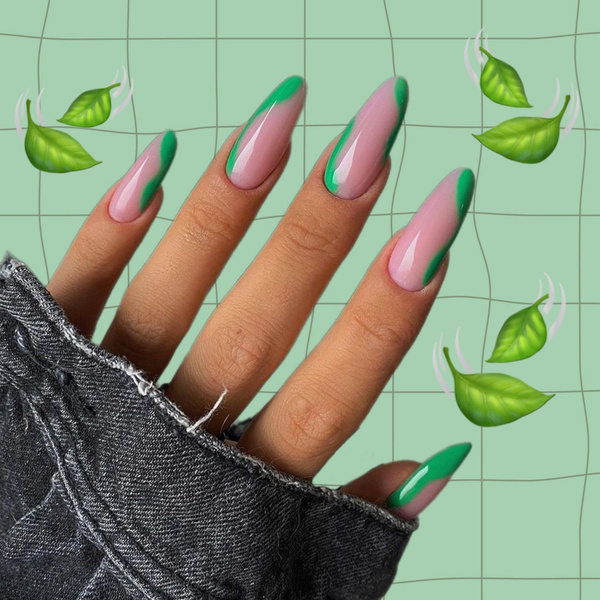 Зеленый маникюр: 10 самых красивых и ярких дизайнов ногтей на лето 2023