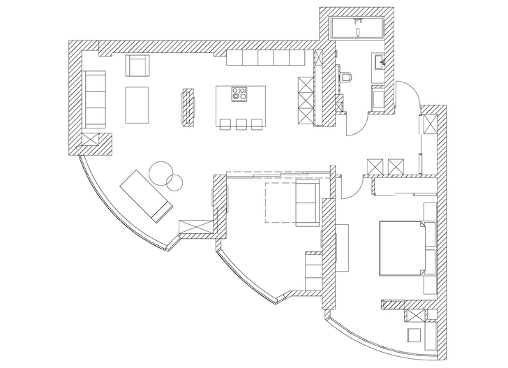 Минималистская квартира 103 м² в Самаре