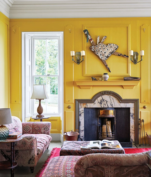 Желтые стены в интерьере: 25+ ярких примеров