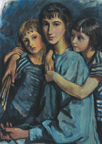 «Автопортрет с детьми», 1921. Рыбинский историко-художественный музей.