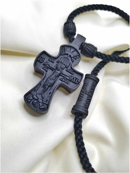 Крест нательный из дерева "Сергий Радонежский"