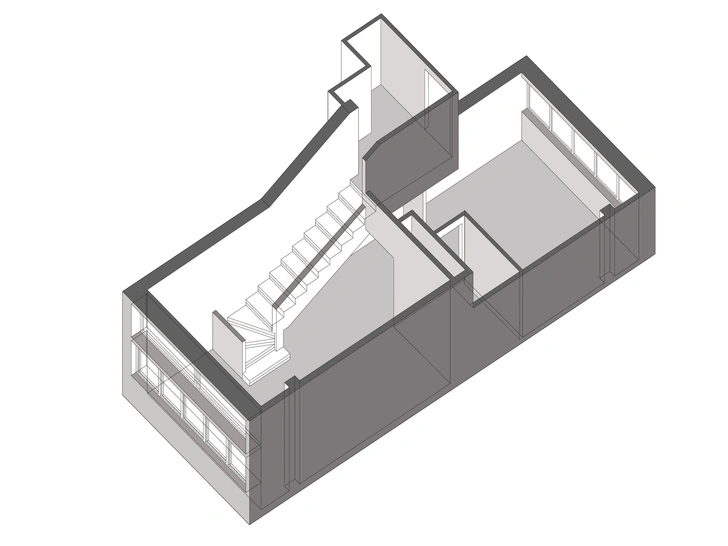 Квартира-ячейка 35 м² с мотивами авангарда в доме Наркомфина