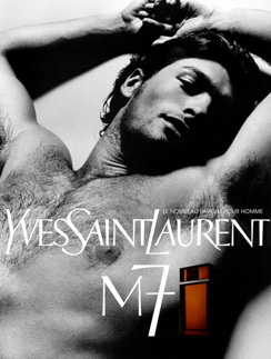 Современное рекламное фото аромата Yves Saint Laurent M7