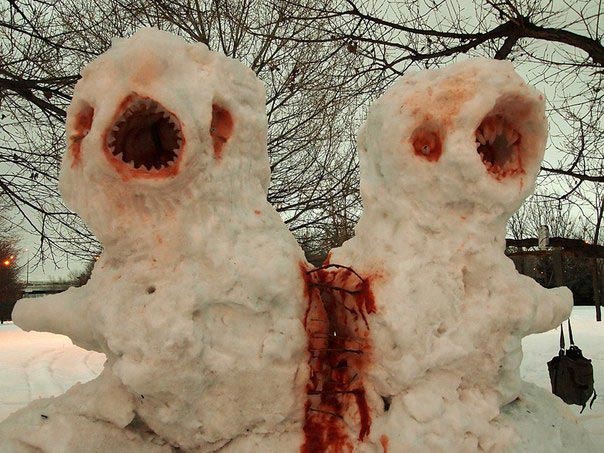 15 самых диких и оригинальных снеговиков (галерея идей для вдохновения)