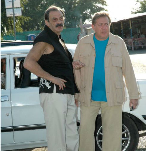 Илья Олейников и Юрий Стоянов в 2006 году - на «Кинотавре»