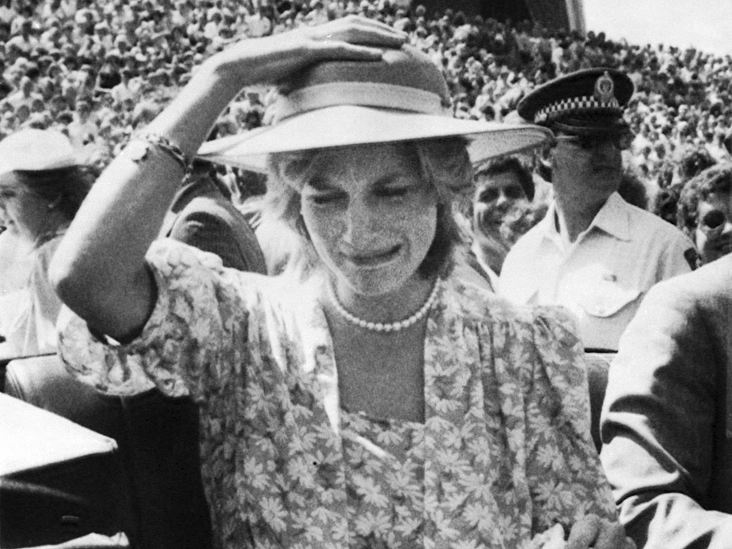Принцесса Диана недалеко от оперы Сиднея, Австралия, 28 марта 1983