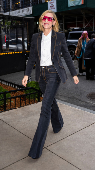 Кейт Бланшетт в самом модном костюме этой осени в Нью-Йорке