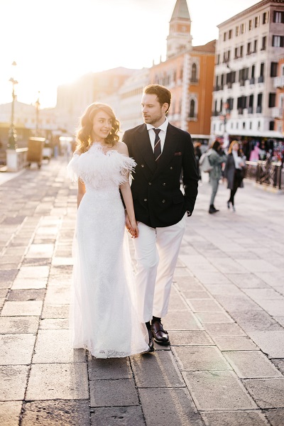 Евгений Пронин и Кристина Арустамова гуляли по улицам Венеции