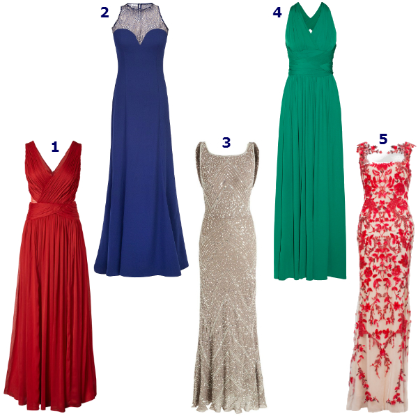 1. Mango, 5499 руб. 2. Lo, 13999 руб. 3. Debenhams, 5499 руб. 4. Halston Heritage, 18599 руб. 5. Reem Acra (Admire), цена по запросу