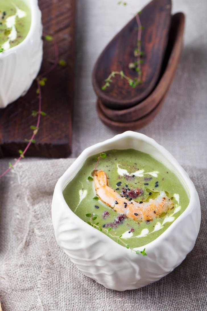 Рецепт самого вкусного супа со шпинатом и морепродуктами, в котором всего 150 ккал