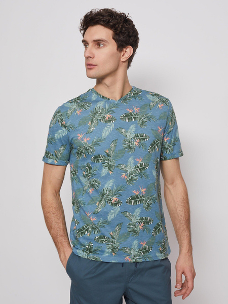 Мужская футболка с тропическим принтом