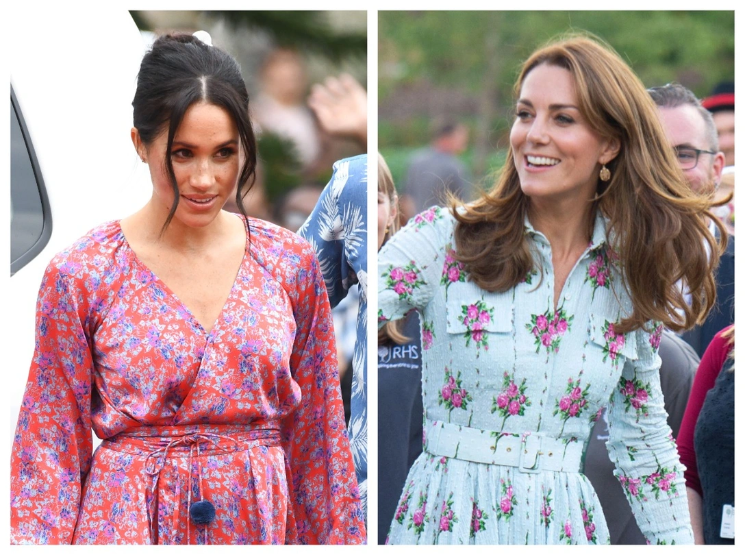 Герцогиня Меган, 24 октября 2018; герцогиня Кэтрин, 10 сентября 2019 | marieclaire.ru