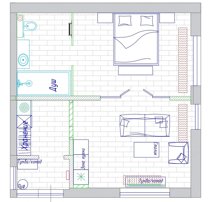 Апартаменты в Ленинградской области. Проект Яны Грошевой, студия Lampa Design Studio.