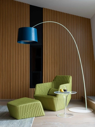 Кресло Fasett, Ligne Roset. Торшер Twiggy, Flos. Столик, Kartell. | Источник: Иван Сорокин стиль: Диана Ремизова