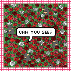 [тест] Попробуй найти три сердечка на картинке с розами! 💖