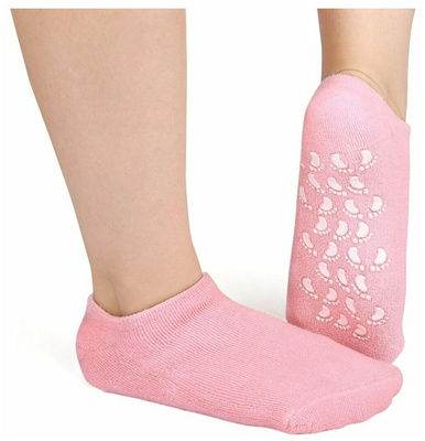 Носочки косметические педикюрные гелевые для увлажнения ступней ног / Гелевые носки / Многоразовые