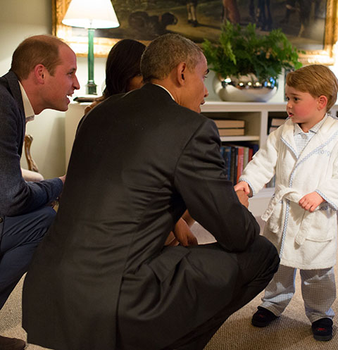 Принц Георг и Барак Обама обменялись рукопожатием