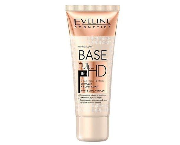 Матирующая база под макияж с эффектом сияния Base Full HD 4в1 Eveline Cosmetics 