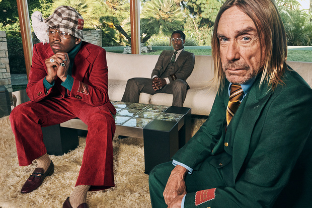 Фото №1 - A$AP Rocky, Игги Поп и Tyler, The Creator в новой рекламной кампании Gucci. И это очень стильно!