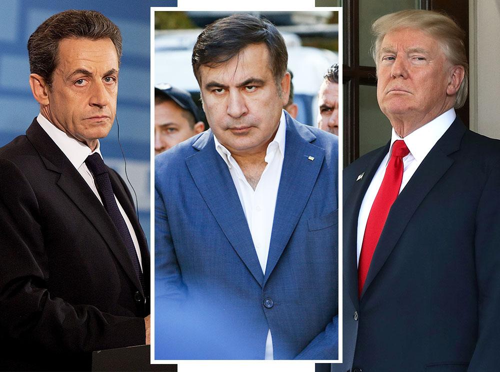 Николя Саркози, Михаил Саакашвили, Дональд Трамп | marieclaire.ru