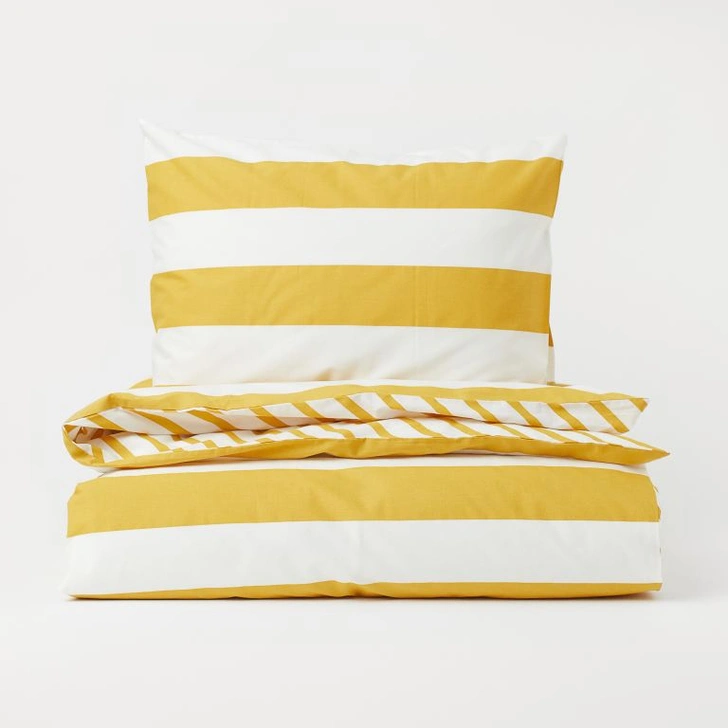 Постельное белье в полоску, H&M Home, www2.hm.com | mydecor.ru