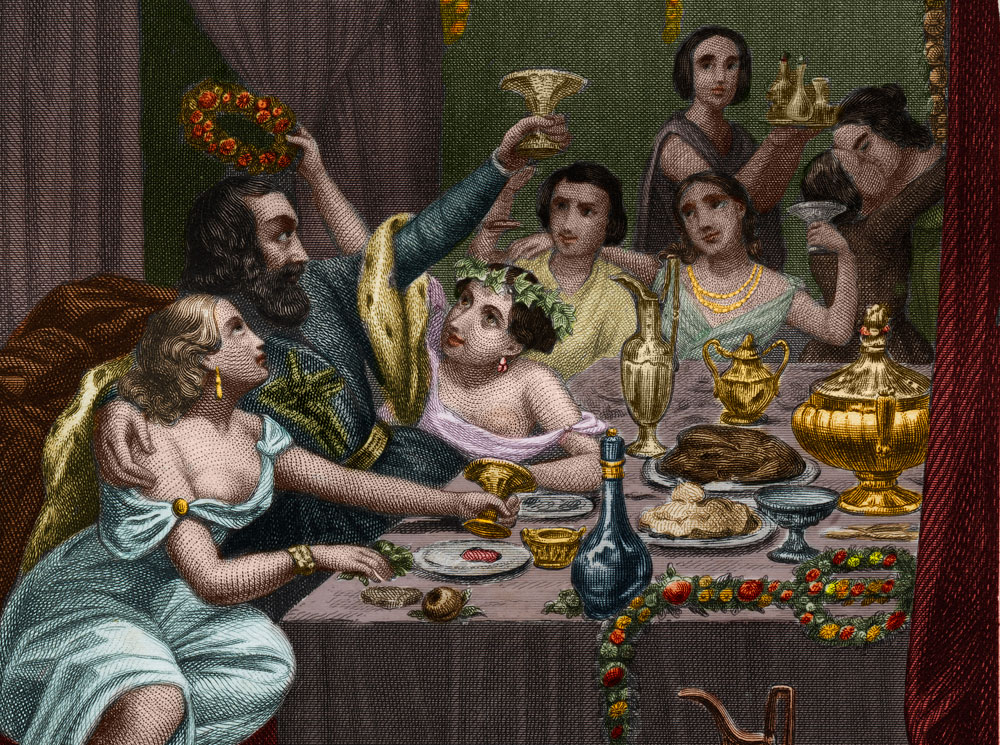 Родриго и Лукреция Борджиа на праздничном обеде в Ватикане | marieclaire.ru