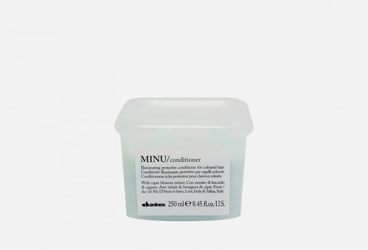 Защитный кондиционер для сохранения косметического цвета волос Davines MINU conditioner 