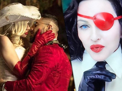 В новом видео 60-летняя «одноглазая» Мадонна с хлыстом выходит замуж за 25-летнего колумбийца