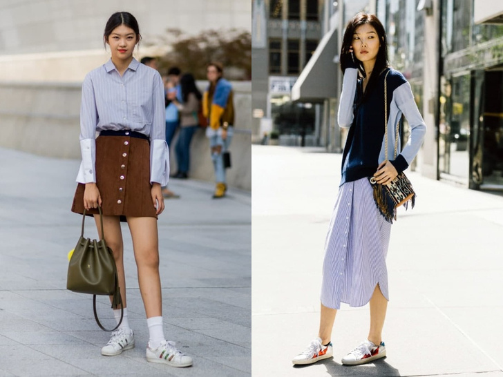 Мини и многослойность: что носят  модные азиатки