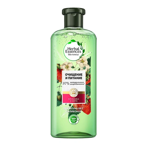 Шампунь для волос HERBAL ESSENCE Белая клубника и Сладкая мята 