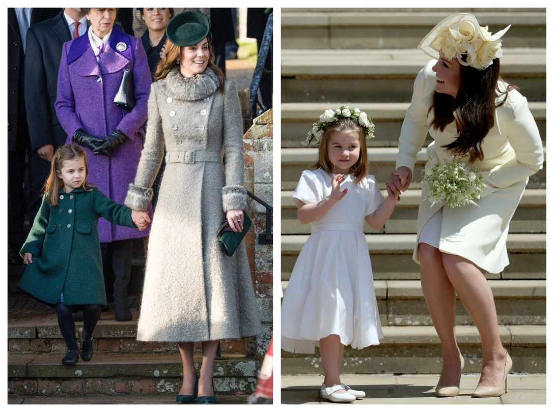 Мамина дочка: 11 раз, когда Кейт и Шарлотта появлялись в парных образах | marieclaire.ru