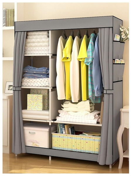 Складной каркасный тканевый шкаф / Тканевый шкаф для хранения одежды