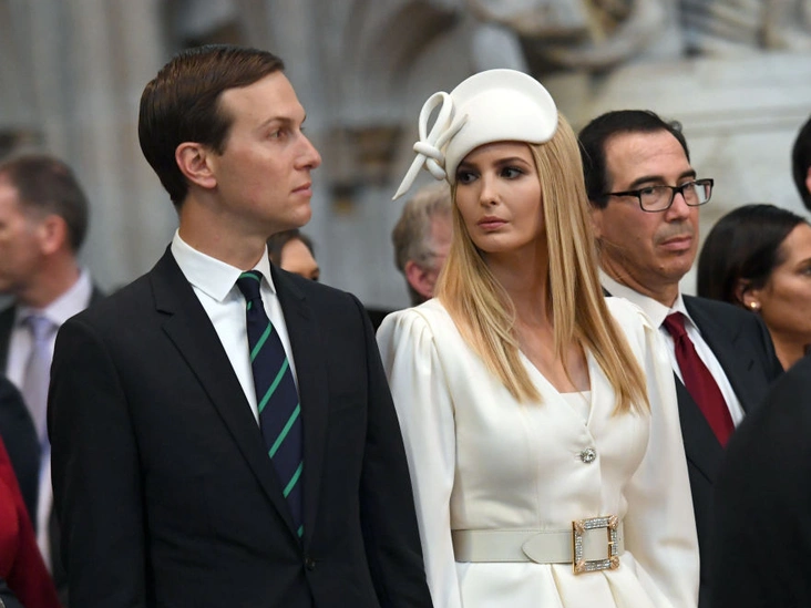Джаред Кушнер и Иванка Трамп во время визита в Лондон, 3 июня 2019