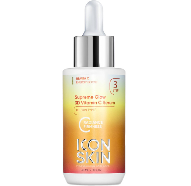 ICON SKIN / Омолаживающая сыворотка для лица с витамином С и пептидами, Supreme Glow, все типы кожи