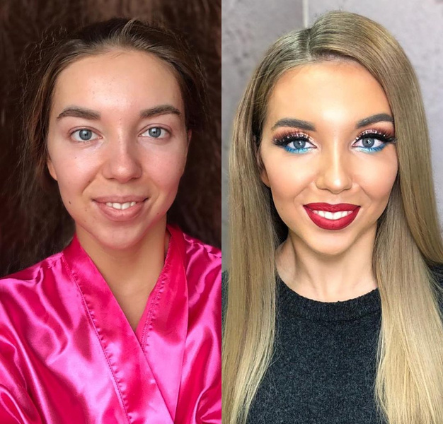 Как вечерний макияж меняет лицо: 20 реальных фото до и после