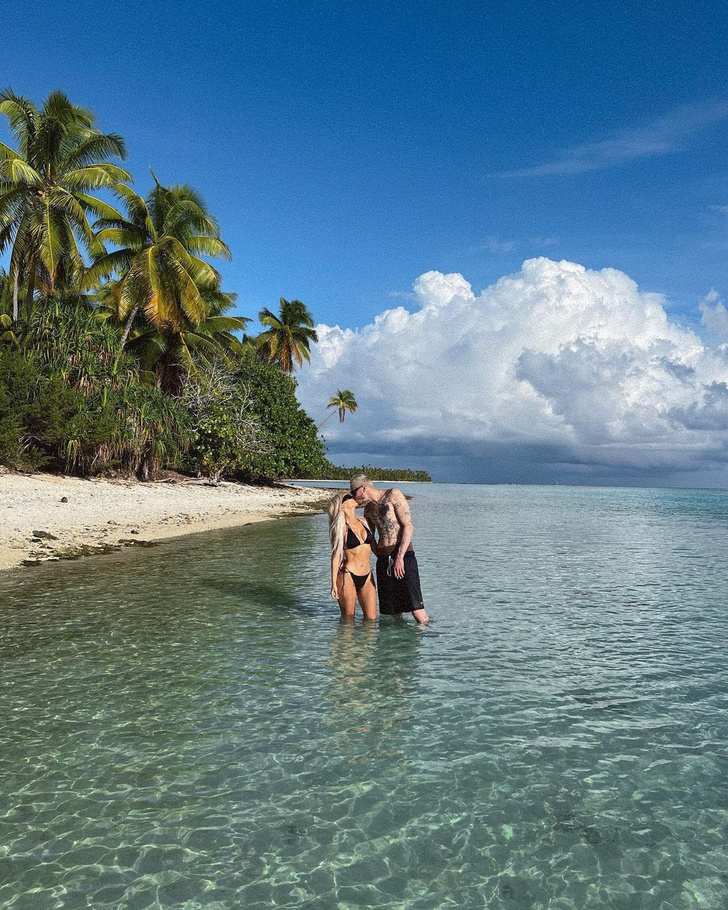 Это любовь: Ким Кардашьян и Пит Дэвидсон на необитаемом пляже