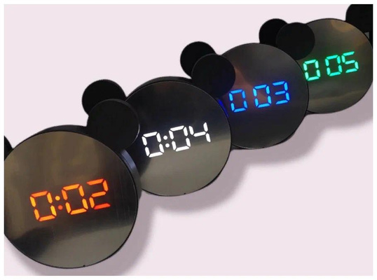 Часы-будильник зеркальные в форме мышки