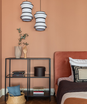 Терракотовый цвет в спальне: примеры из реальных интерьеров