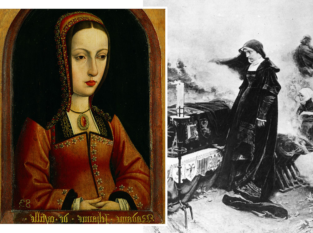 Хуана Кастильская; Хуана у гроба мужа короля Филиппа IV | marieclaire.ru