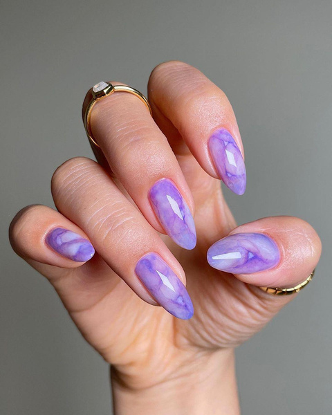 Гель-лак для ногтей, оттенок 042 Фиолетовый с шиммером