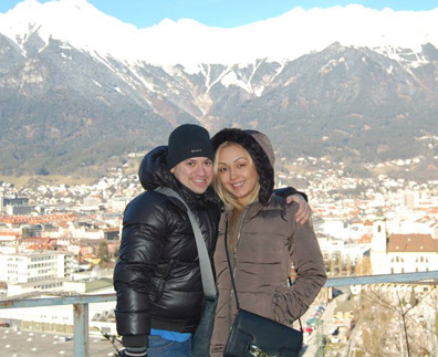 Андрей Гайдулян со своей девушкой Дианой в Австрии