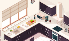 Найди семь опасностей, которые подстерегают тебя на кухне